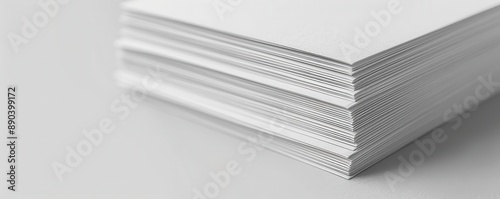 A stack of white paper sheets.
