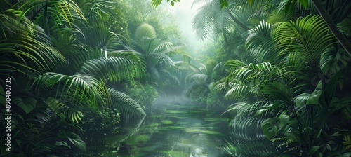 Ethereal Rainforest Stream: Hyper Realism
