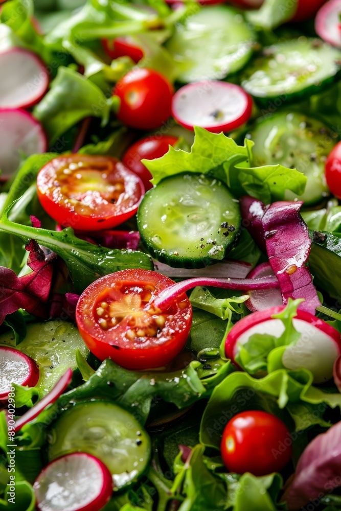 Fresh Mixed Green Salad with Vinaigrette
