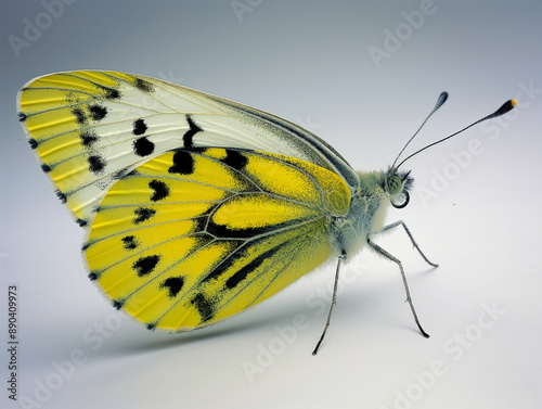 Beautiful butterfly side view