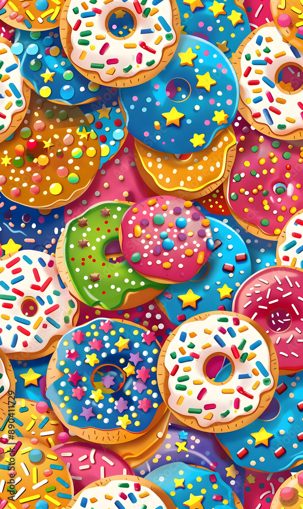cookies and bread in an illustrator doodle graphic style cookies and bread in an illustrator doodle graphic style