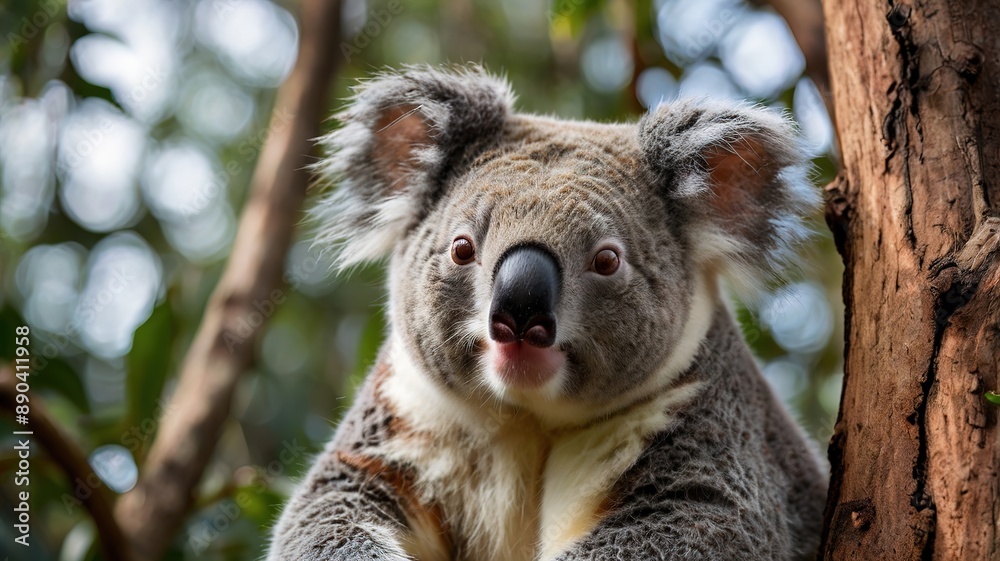 Obraz premium Cute Koala in Tree Close-Up
