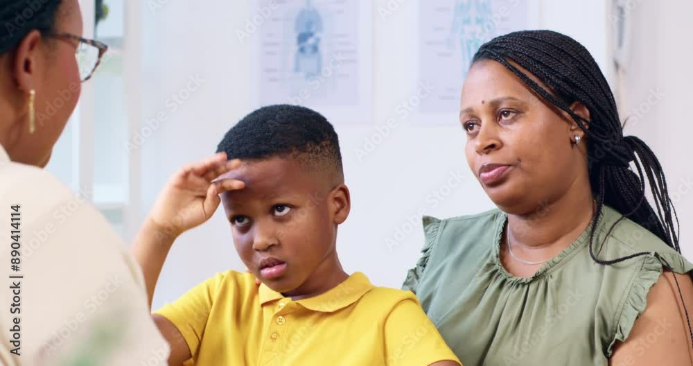 Sick Child Visits Doctor With Mother Sick Child Visits Doctor With Mother