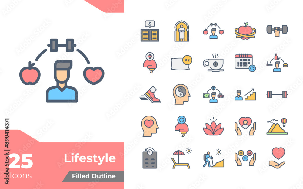 Lifestyle Filled Color Icons Lifestyle Filled Color Icons