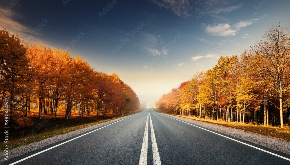 Fototapeta premium road in autumn