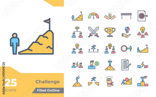 Challenge Filled Color Icons