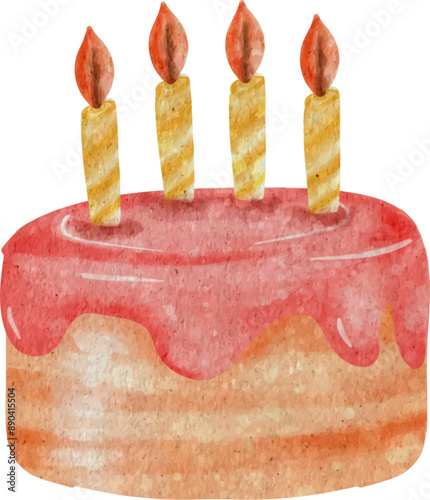 Canvas Print cake with candle