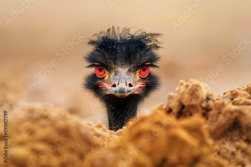 A sneak peek of an ostrich ...