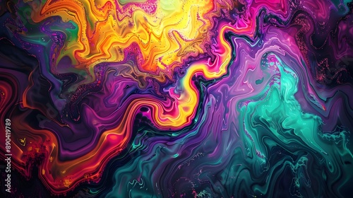 A Vivid Abstract of Swirling Colors Abstract Background, Psychedelic Dreamscape