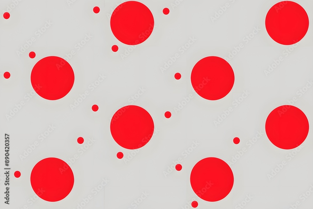 Abstract Red Circles on White Background Abstract Red Circles on White Background