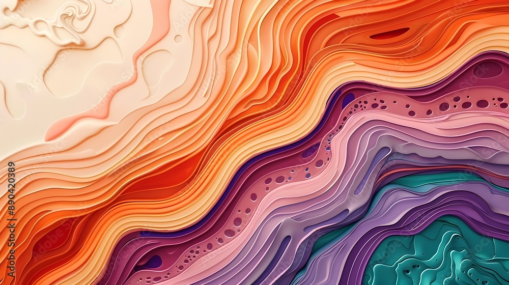 Vibrant Cross-Section of Detailed Hair Anatomy for Medical Education