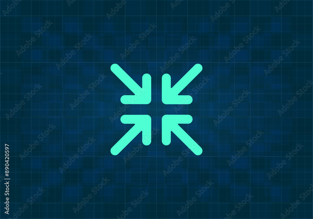 Obraz premium Значок вектора на синем фоне с градиентом