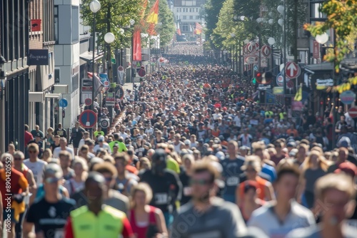 Wallpaper Mural Large Scale Racewalking Event in Major City Streets with Hundreds of Participants and Festive Atmosphere Torontodigital.ca
