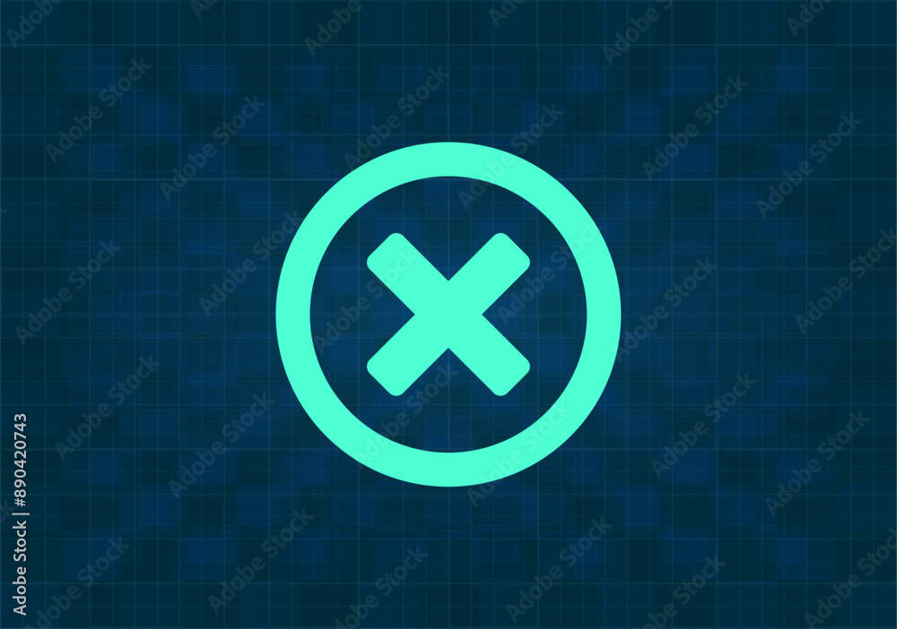 Fototapeta premium Значок вектора на синем фоне с градиентом