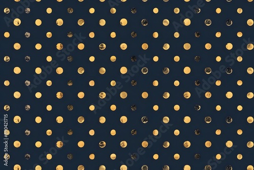 Gold Dots on Navy Blue Background