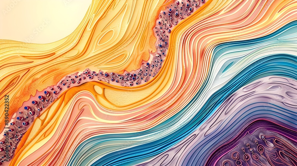 Vibrant and Detailed Cross-Section of Healthy Hair Anatomy for Educational Purposes Vibrant and Detailed Cross-Section of Healthy Hair Anatomy for Educational Purposes