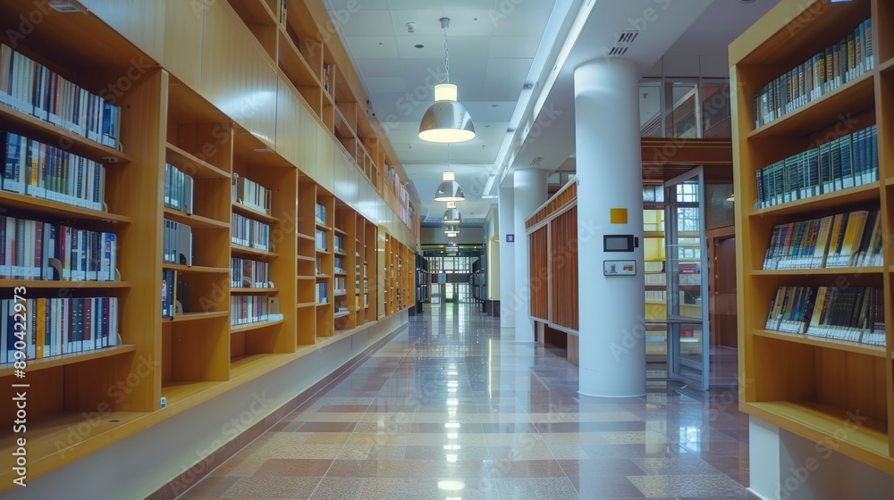 Modern Public Library Entrance with Surveillance Cameras Ensuring Visitor Safety and Security Modern Public Library Entrance with Surveillance Cameras Ensuring Visitor Safety and Security