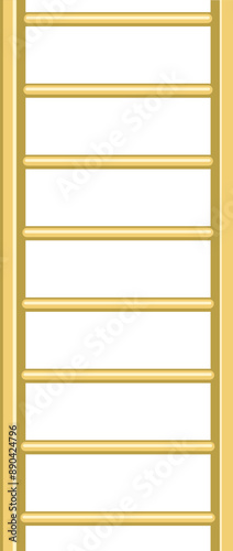 Illustration featuring a swedish wall bars standing on white background