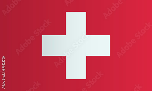 National flag of Switzerland. Vector illustration.