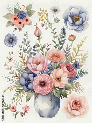 bouquet of flowers in vase