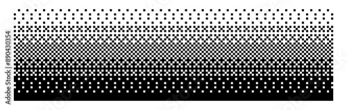 Pixel Abstract Shape Art Halftone Style disintegration background. Decay effect. Dispersed dotted pattern. Concept of disintegration, pixel mosaic textures with simple square particles.