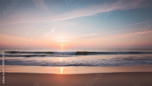 Peaceful Ocean Sunrise with Gentle Waves 