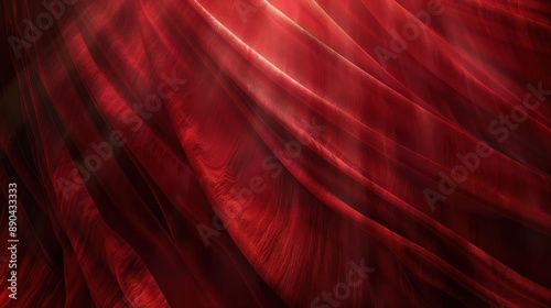 Deep red theatre drapes, spotlight effect, realistic studio lighting, highresolution and detailed background