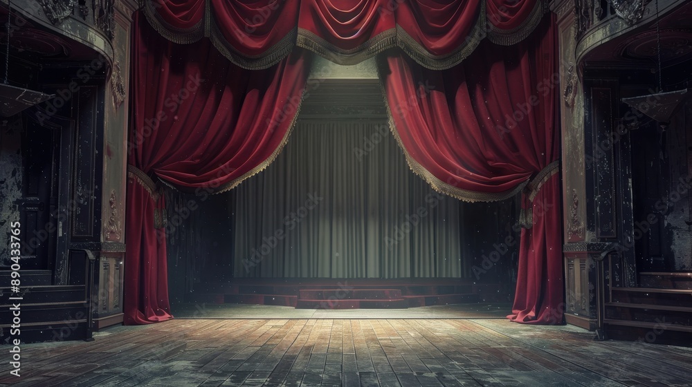 Fototapeta premium Detailed view of opera program, elegant typography, realistic studio setting, high detail and sharpness