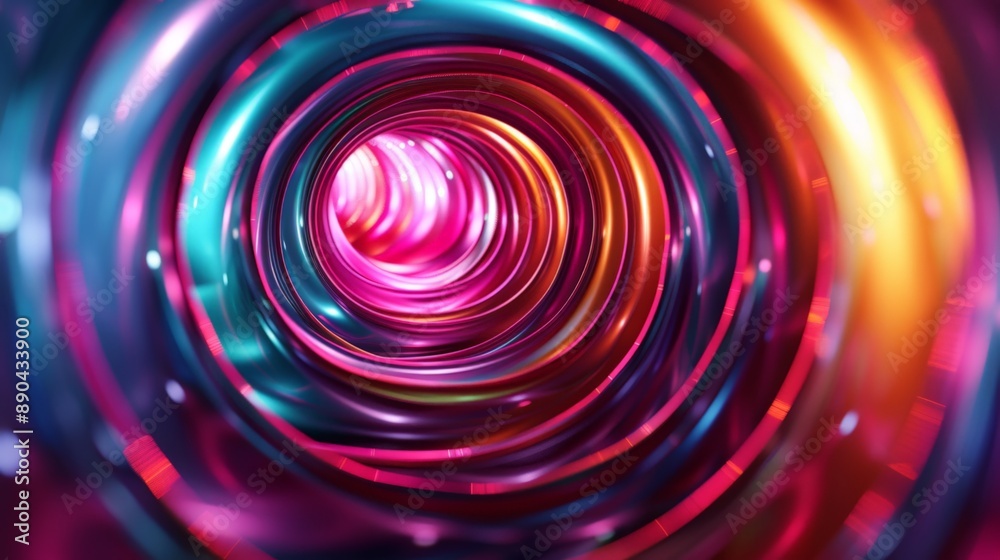 A captivating display of colorful, spiraling tubes creating a dynamic and vibrant 3D background.