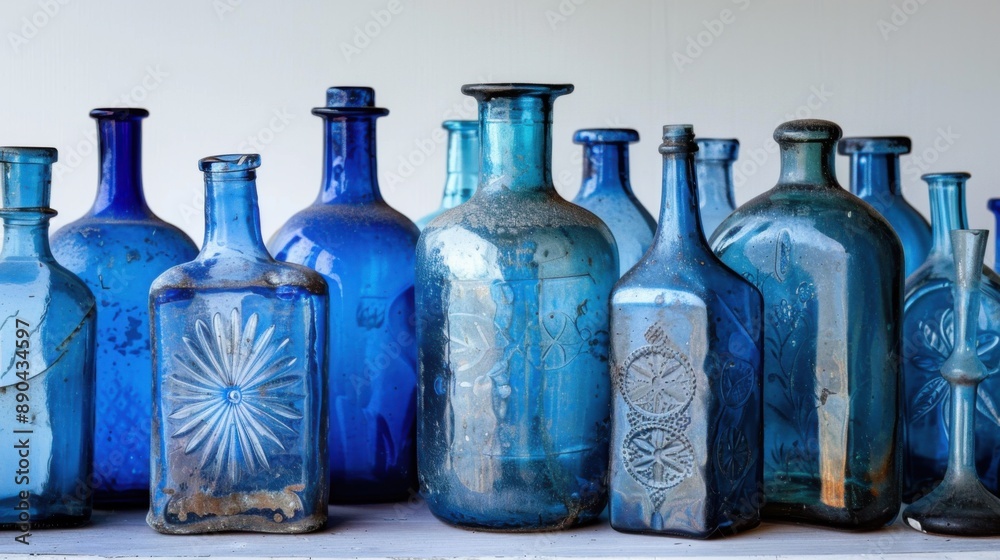 Blue Bottles. Old and Rare Antique Collectable Glass Bottles Blue Bottles. Old and Rare Antique Collectable Glass Bottles