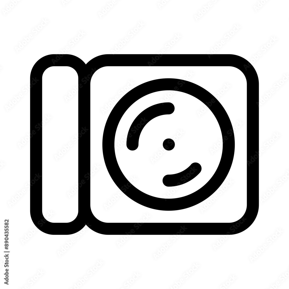 movies dvd icon with line style, perfect for user interface projects