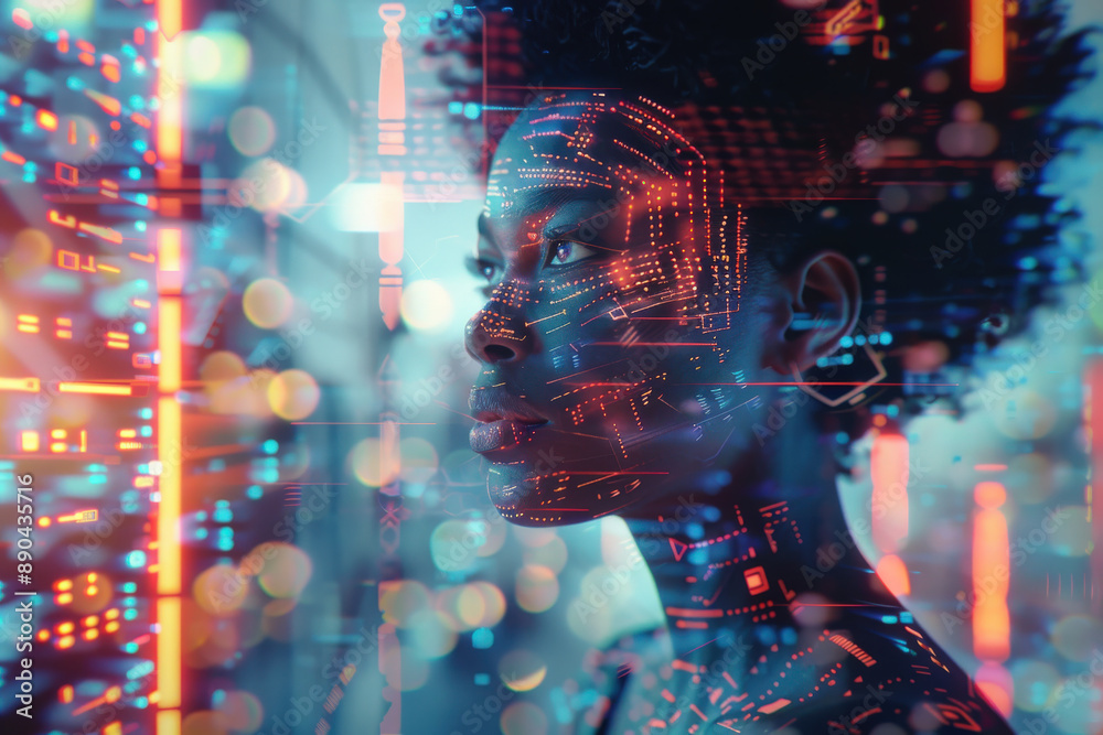 Futuristic Cybernetics at Night Futuristic Cybernetics at Night
