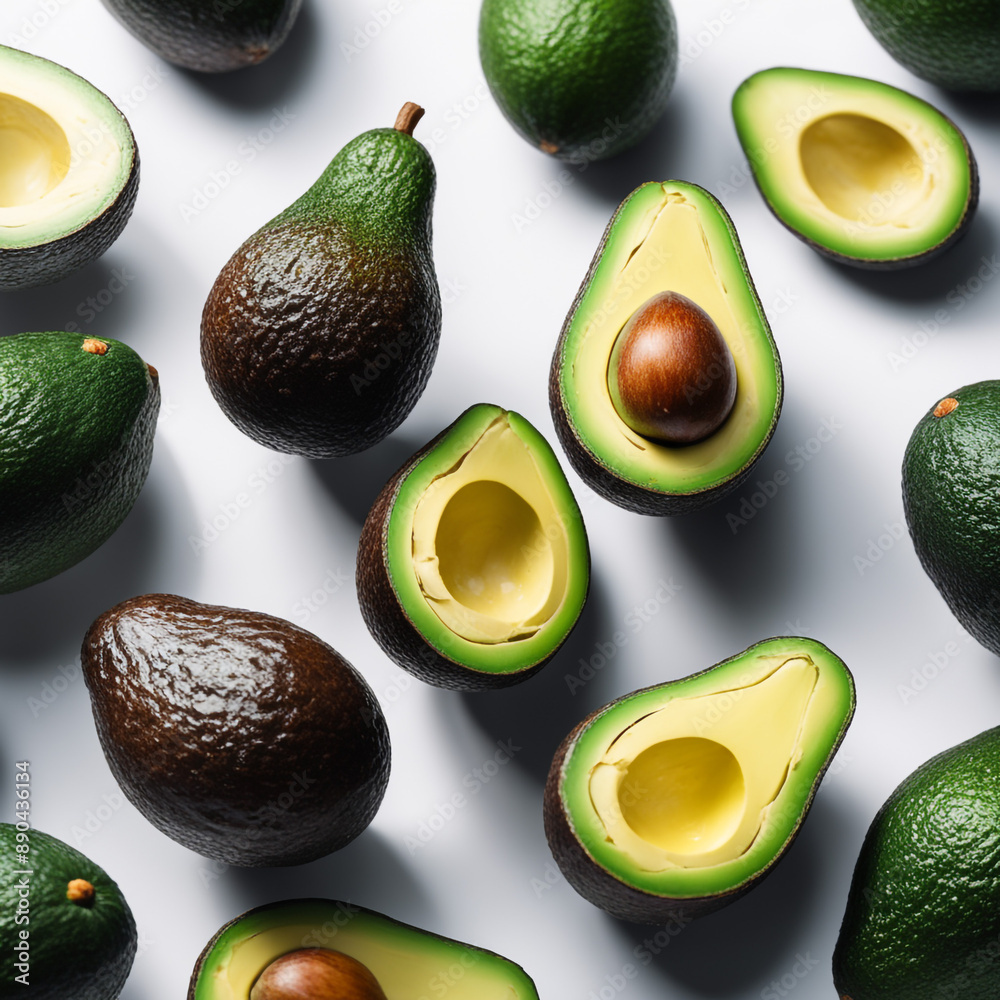 Avocado isolated on white paper background
Avocado isolated on white paper background