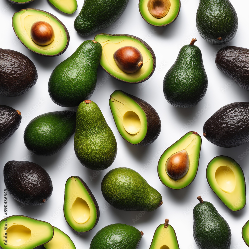 Avocado isolated on white paper background Avocado isolated on white paper background