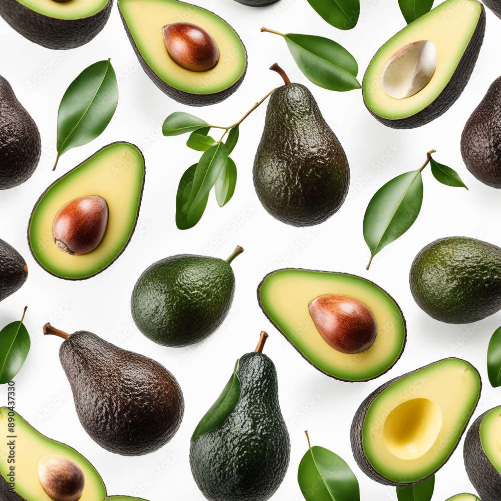 Avocado isolated on white paper background Avocado isolated on white paper background