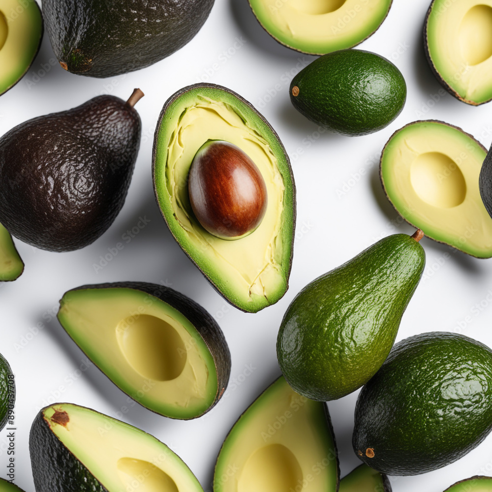 Avocado isolated on white paper background Avocado isolated on white paper background