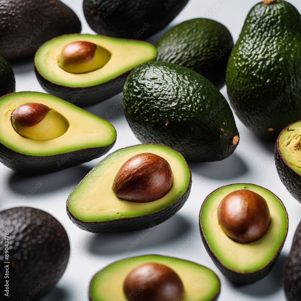 Avocado isolated on white paper background Avocado isolated on white paper background