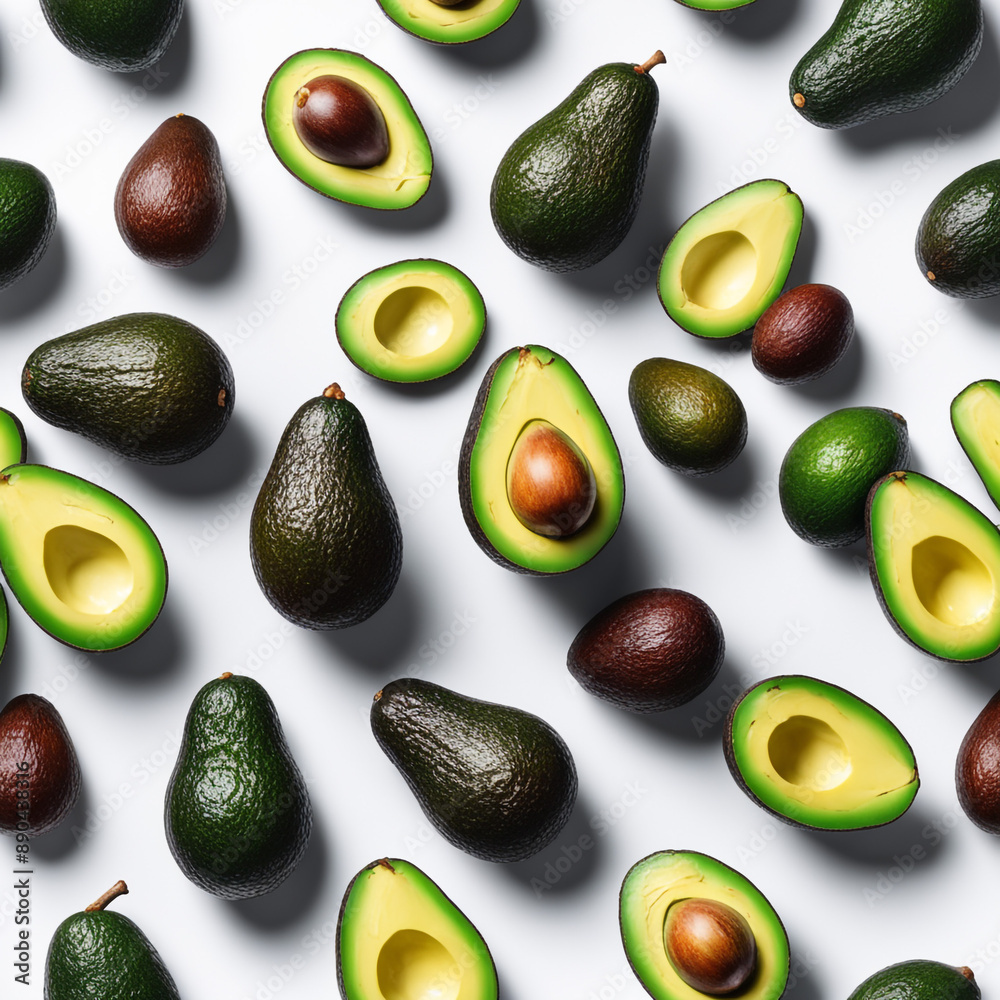 Avocado isolated on white paper background Avocado isolated on white paper background