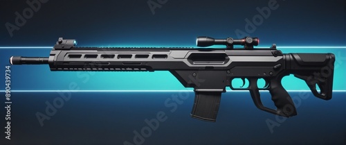 Wallpaper Mural generic futuristic video game style weapon for online shooter games Torontodigital.ca