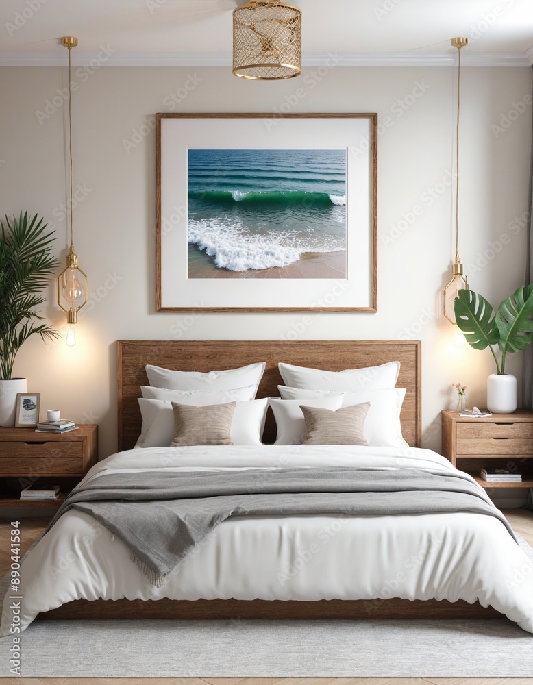 Fototapeta premium modern bed room interior design