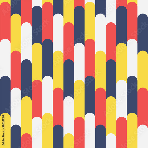 seamless pattern of waves of colorful vertical lines leading upwards