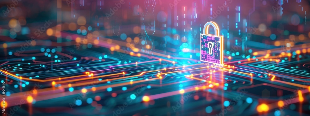 Proxy encryption, holographic AES keys, advanced cybersecurity, dark tech background Proxy encryption, holographic AES keys, advanced cybersecurity, dark tech background