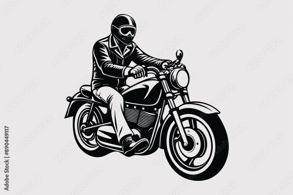 motorized-with-his-motorcycle, vector, silhouette motorized-with-his-motorcycle, vector, silhouette