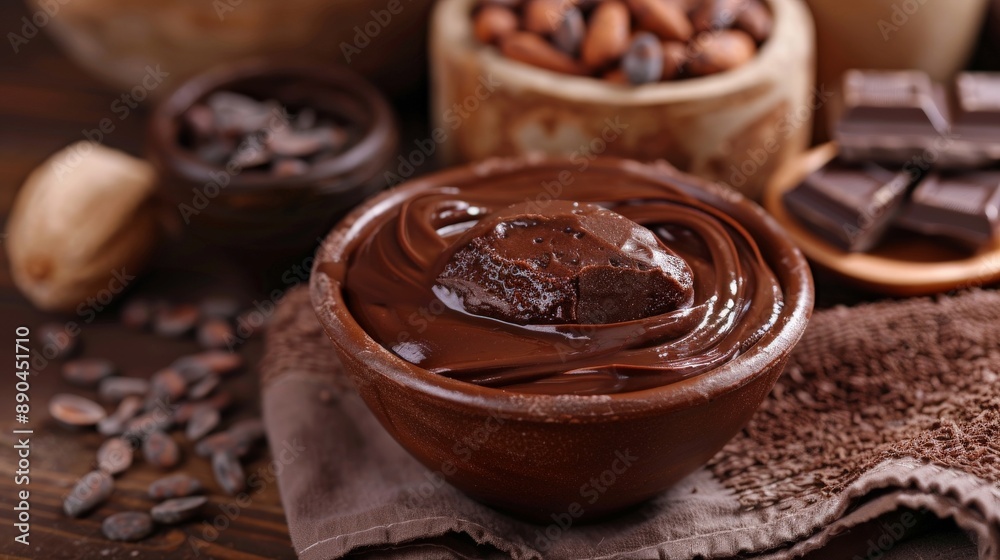 A luxurious chocolate spa treatment with cocoa-based products A luxurious chocolate spa treatment with cocoa-based products