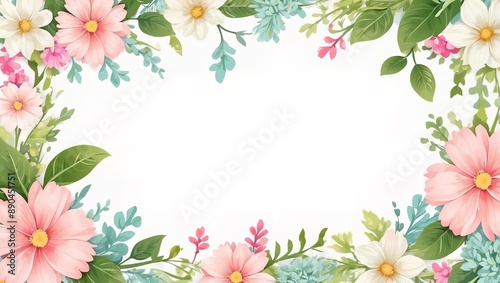 Flower frame background