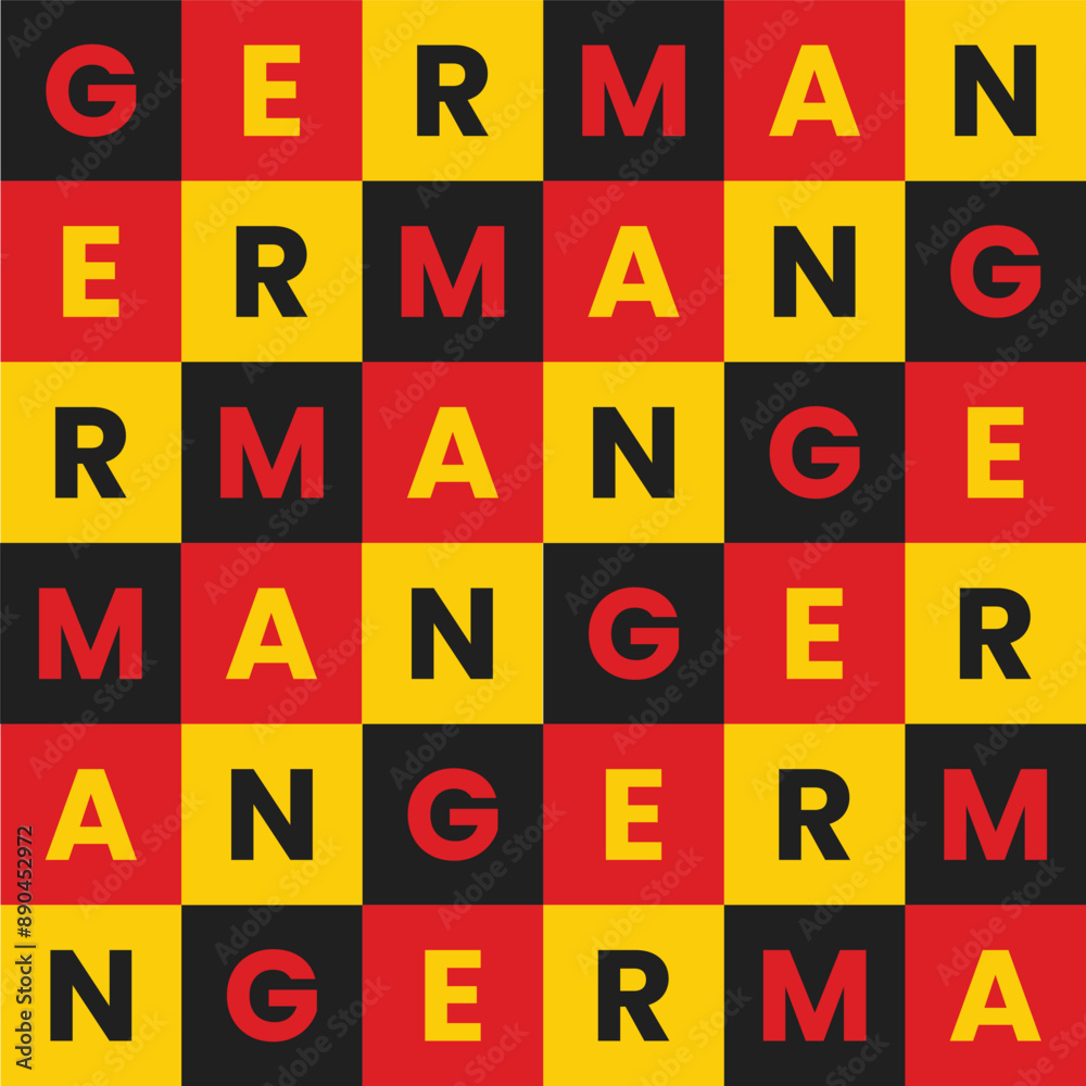 German seamless pattern with black, red and yellow plaid background like the colors of the German flag German seamless pattern with black, red and yellow plaid background like the colors of the German flag