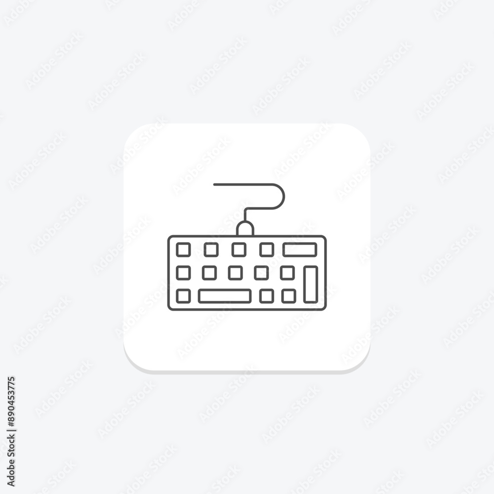 Keyboard thinline icon , vector, pixel perfect, illustrator file Keyboard thinline icon , vector, pixel perfect, illustrator file