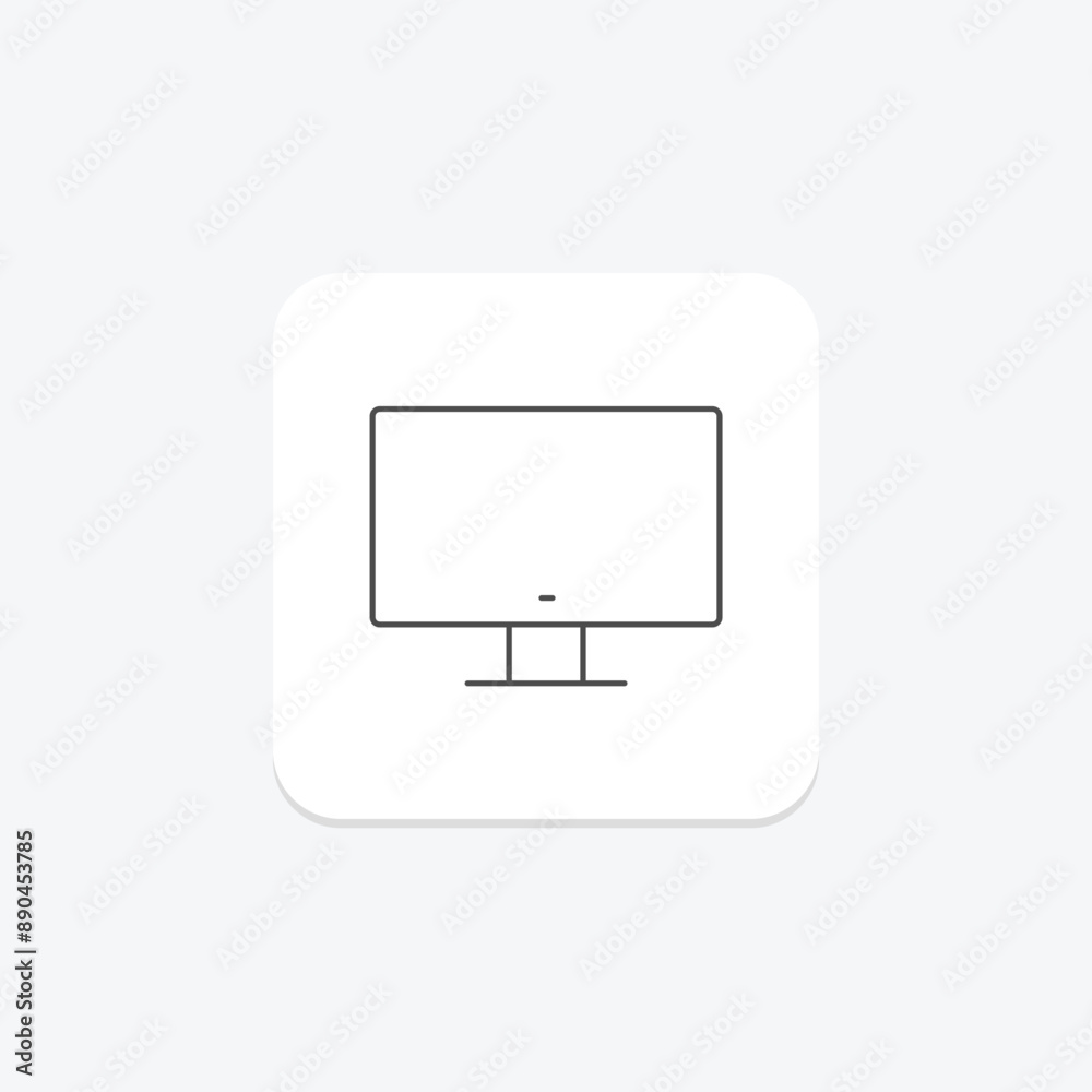 Monitor thinline icon , vector, pixel perfect, illustrator file Monitor thinline icon , vector, pixel perfect, illustrator file