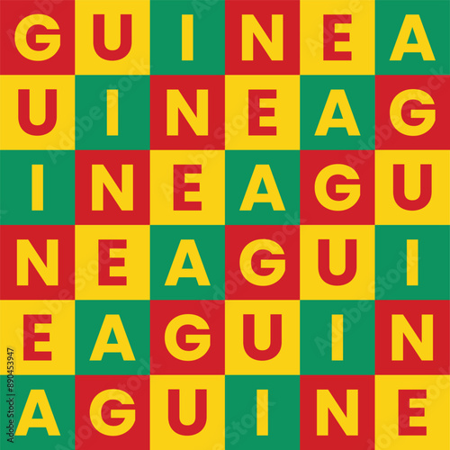 Принти на полотні Guinea seamless pattern with a plaid background in red, yellow and green like th