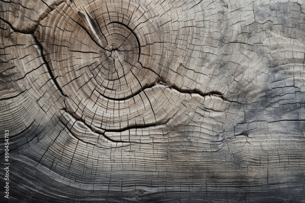 Fototapeta premium Processed collage of cracked wooden log surface texture. Background for banner, backdrop